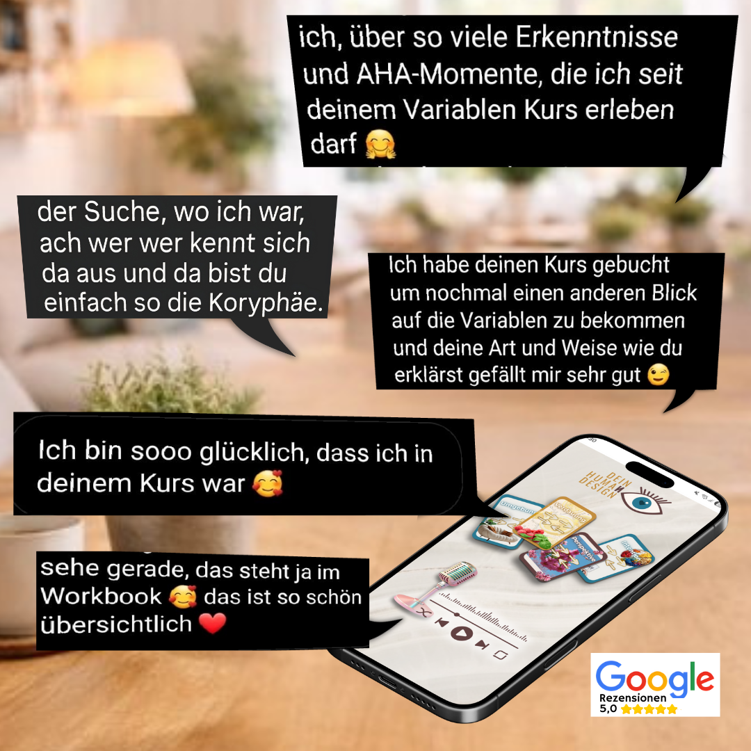 Dein Human Design VARIABLEN INTENSIVKURS