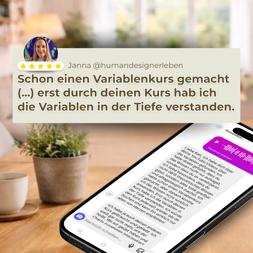 Dein Human Design VARIABLEN INTENSIVKURS