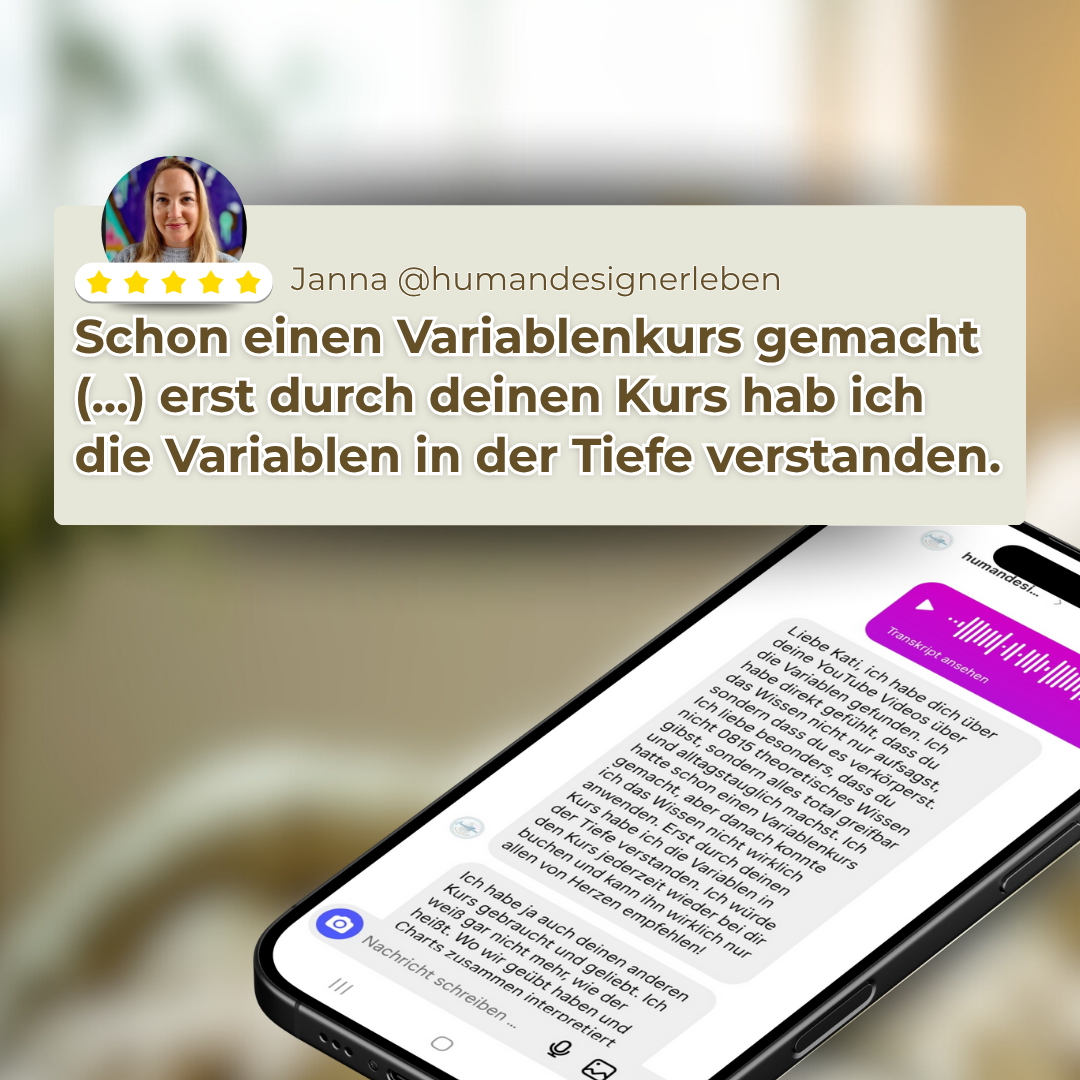 Dein Human Design VARIABLEN INTENSIVKURS